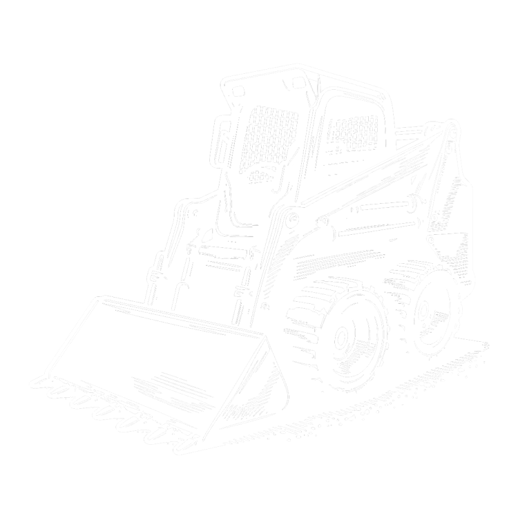 Skid steer and heavy machinery in use at Seneca IL construction site